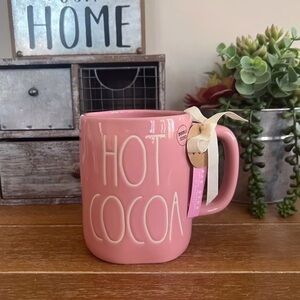 New Rae Dunn Pink Hot Cocoa Gingerbread Mug